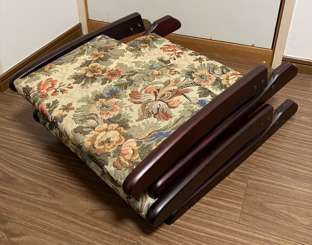 花柄 座椅子 2点セット ナカムラ バラ 薔薇 ローズ柄 ②