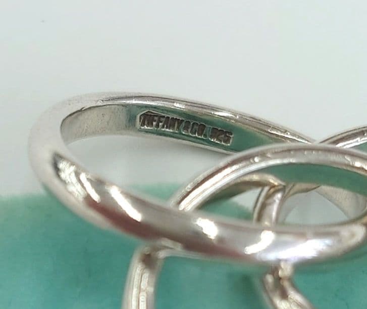 た*き様 美品 TIFFANY ティファニー トリニティ シルバーリング　約11