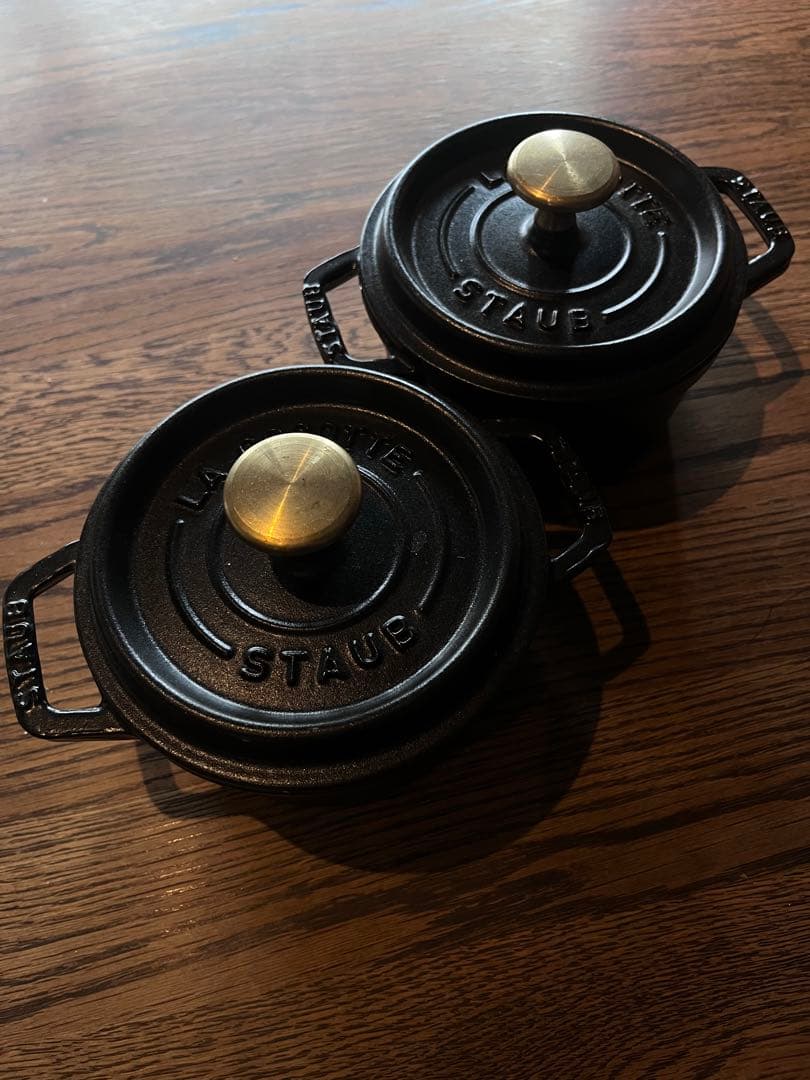 2個セット❗️ストウブ ラウンド ココット14cm ブラック