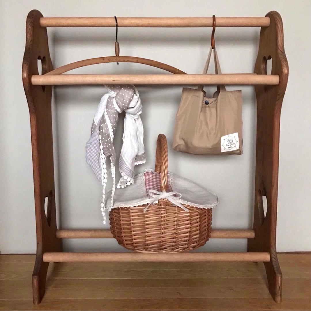 【コーハウス♡アンファン】カントリー家具 ラック ハート パイン材 組立て式