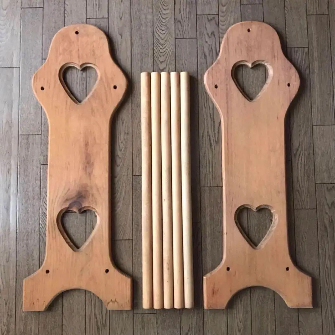 【コーハウス♡アンファン】カントリー家具 ラック ハート パイン材 組立て式