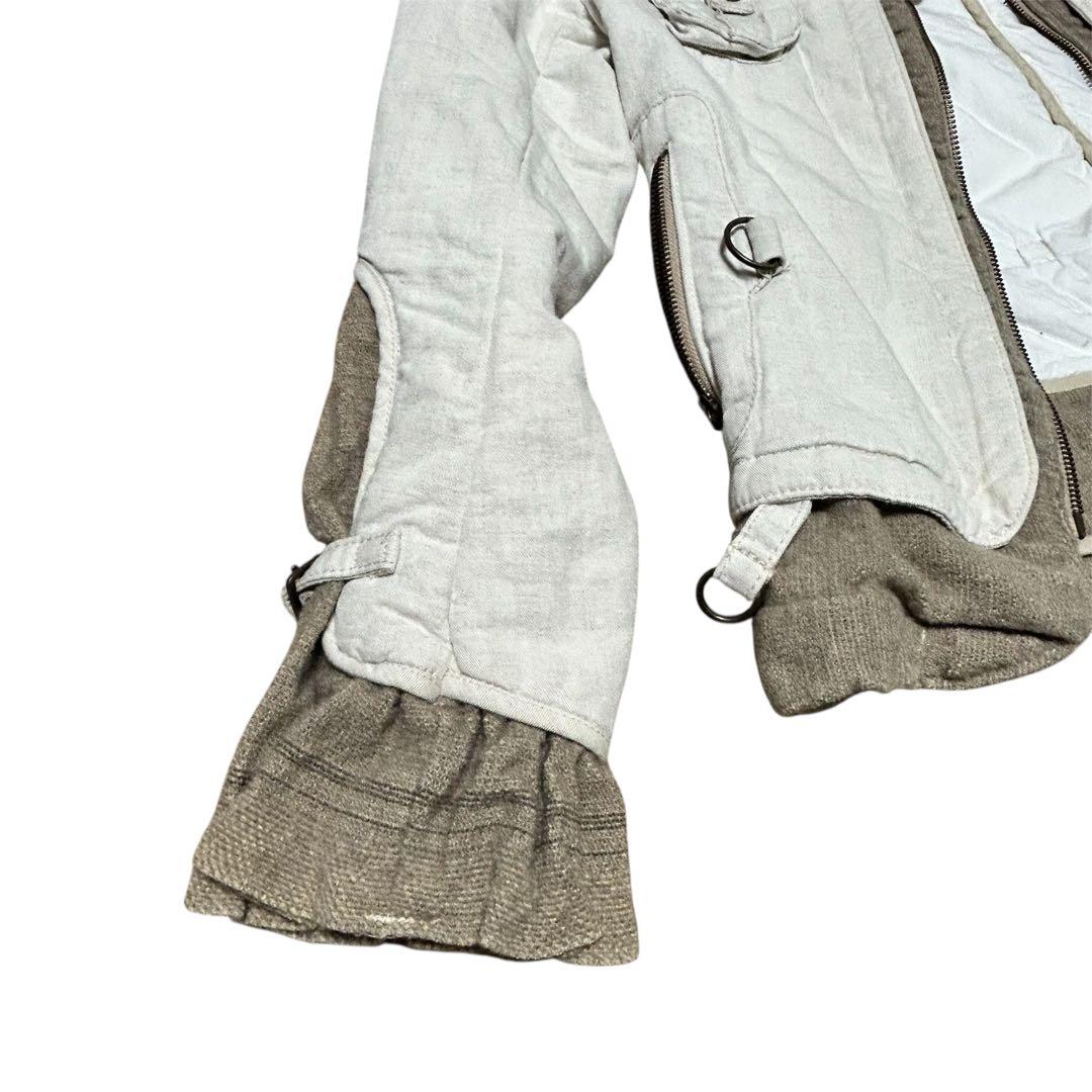 ★希少Share Spirit白ミリタリーJKT/　中綿入り　size36