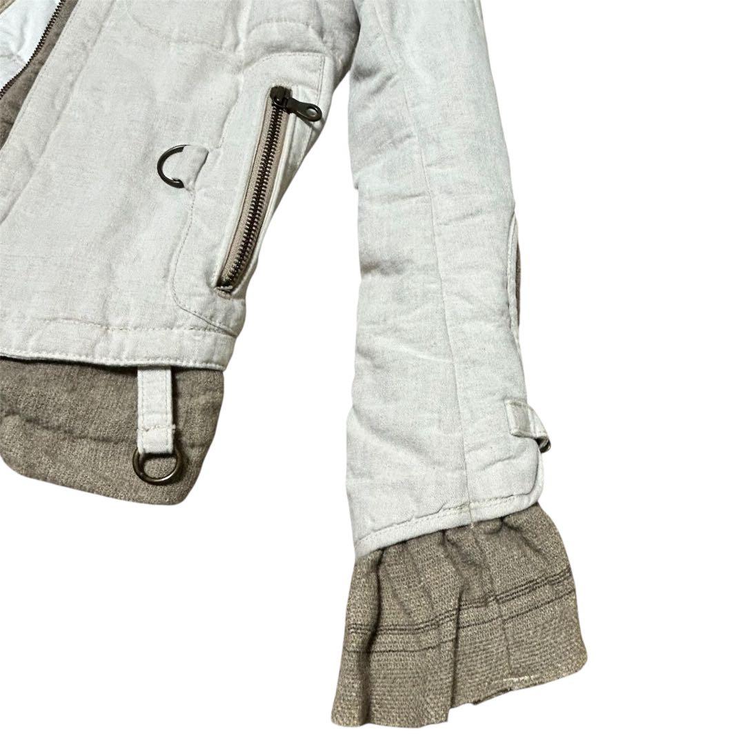 ★希少Share Spirit白ミリタリーJKT/　中綿入り　size36