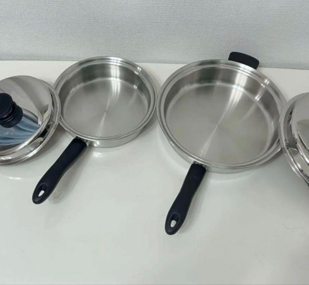 アムウェイ　大中フライパンセット