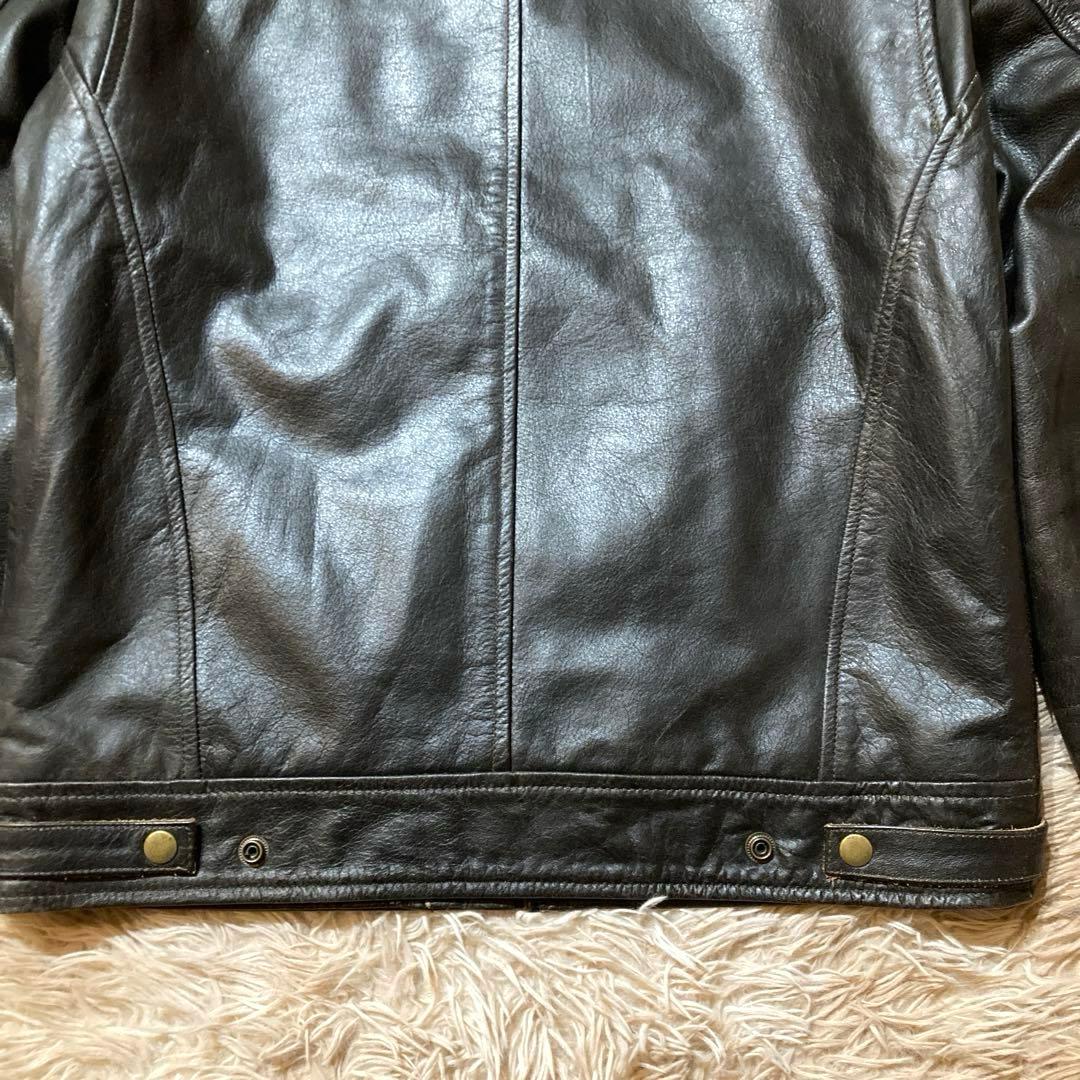 【DEGNER】 カウレザートラッカージャケット　 黒　M（大きめサイジング）