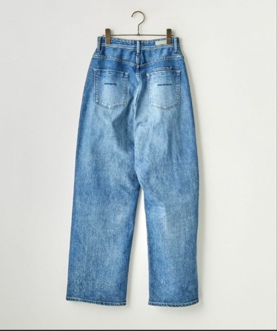 【美品】YANUK ヤヌークJOANルーズストレート 25 FVB 股下65