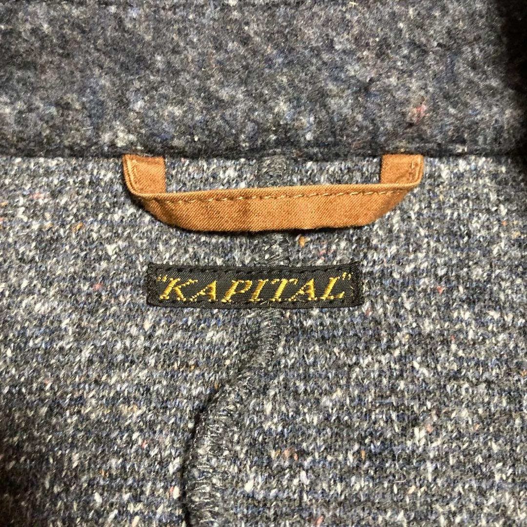 キャピタル★ KAPITALウールジャケット ショートピーコート バイカラー