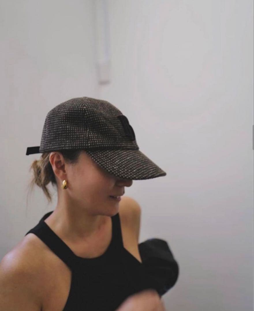 新品未使用2024AW LUDLOW ラドローウールチェックキャップ