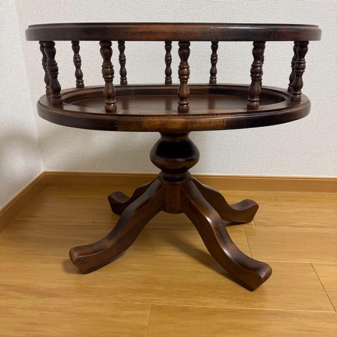 イタリア製　アンティーク家具　360°回転　テーブル　インテリア　ヴィンテージ
