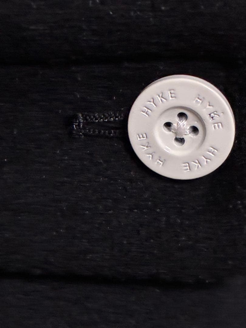 HYKE ダッフルコート黒　size2 白トグル