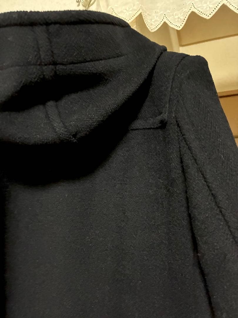 HYKE ダッフルコート黒　size2 白トグル