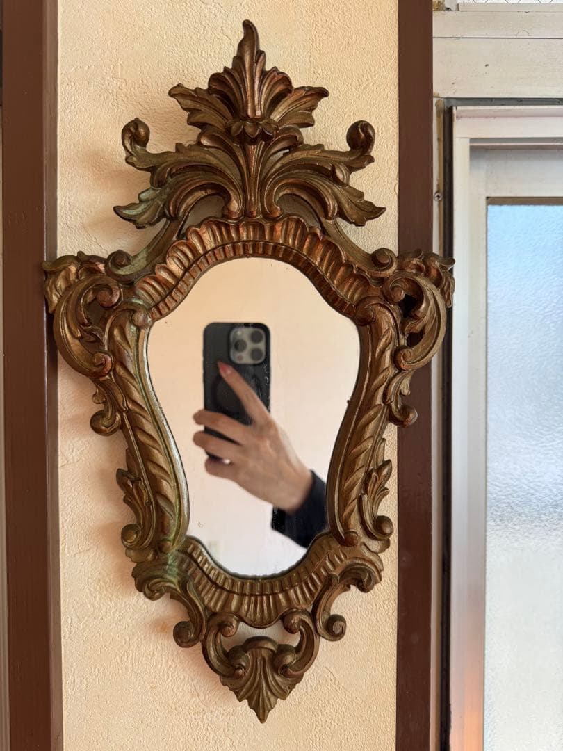 バロックスタイル ゴールド 壁掛け鏡