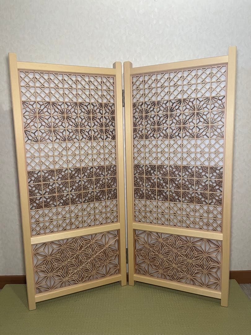 組子　組子細工　衝立　ついたて　パーテーション　伝統工芸品