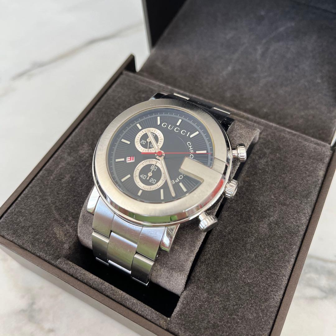 【希少】 GUCCI Gフェイス　クロノグラフ　文字盤黒