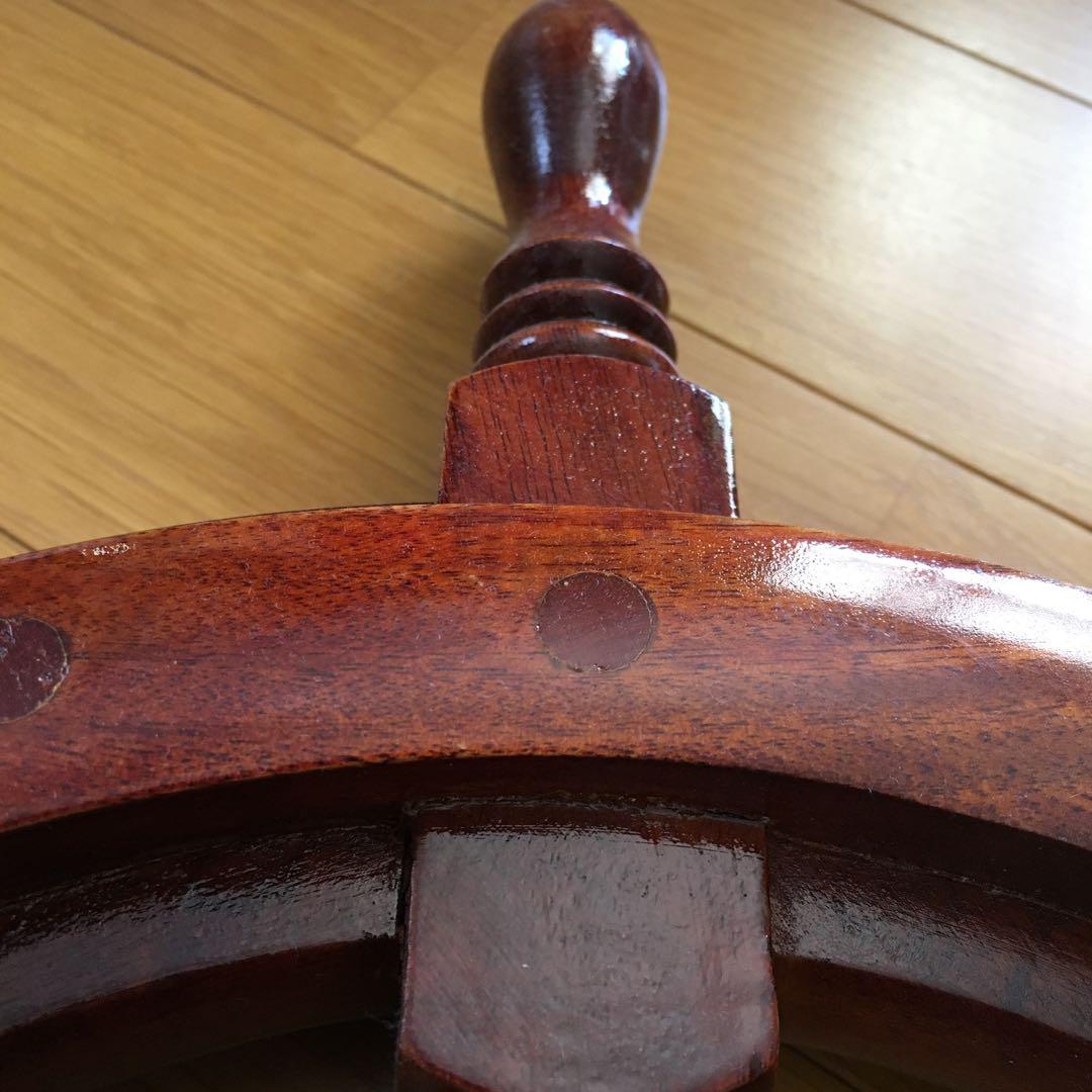 木製ラット　超美品　舵　インテリア