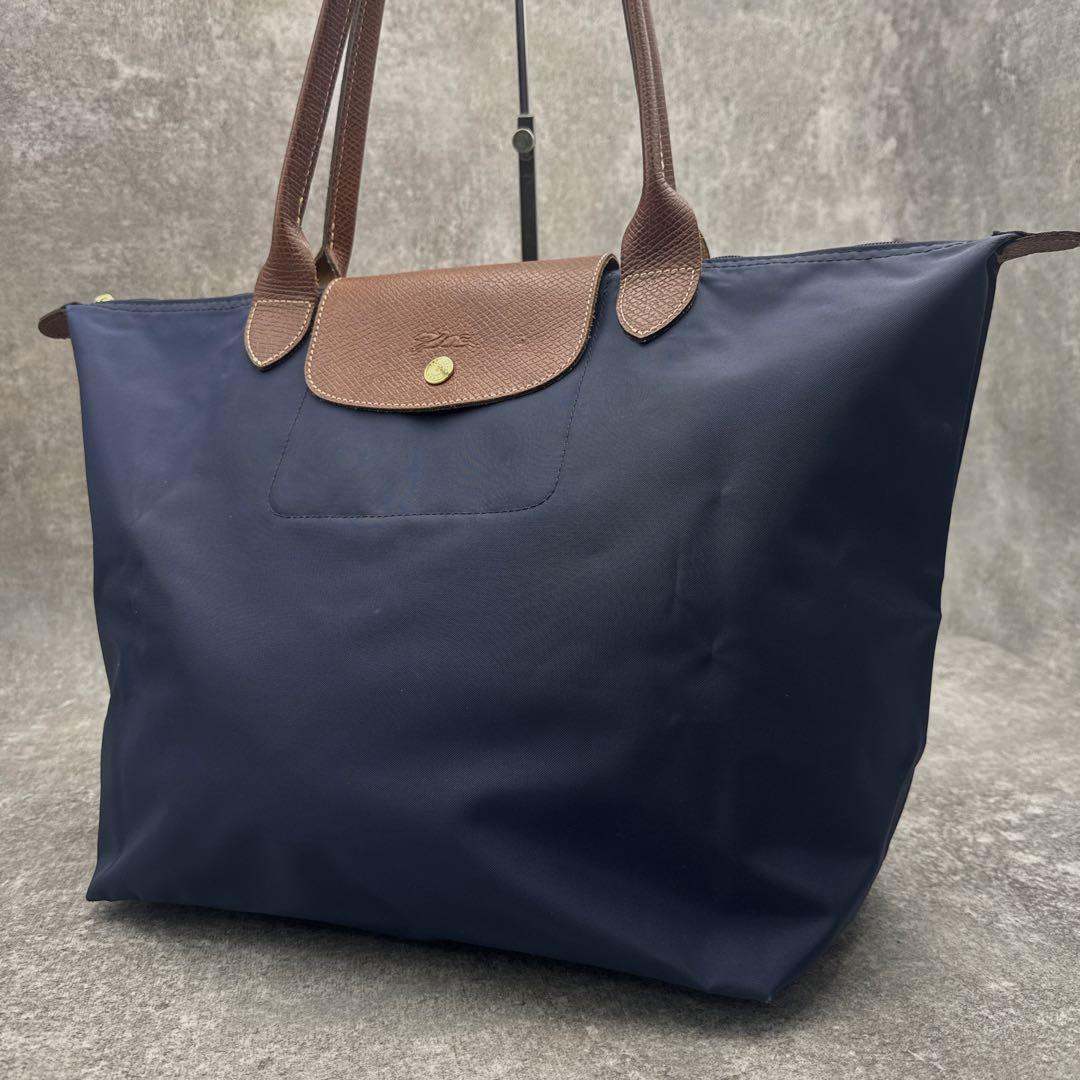 バッグ Longchamp Le Pliage Shoulder Tote L Navy