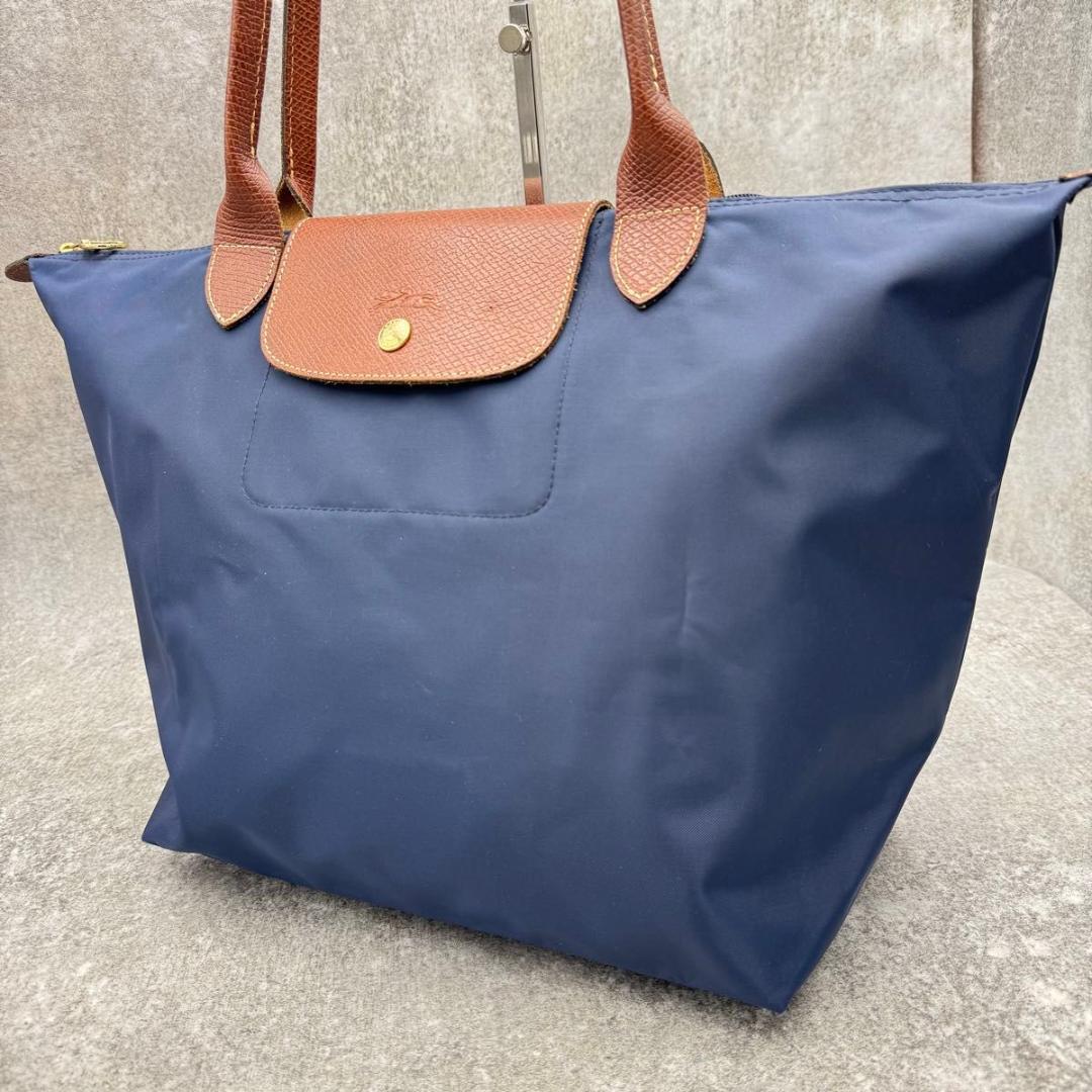 バッグ Longchamp Le Pliage Shoulder Tote L Navy