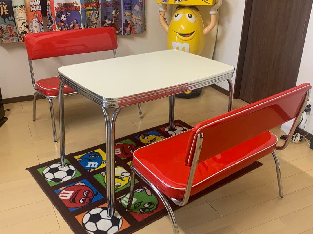 アメリカン ダイナー ダイニングテーブル チェア2脚 セット インテリア