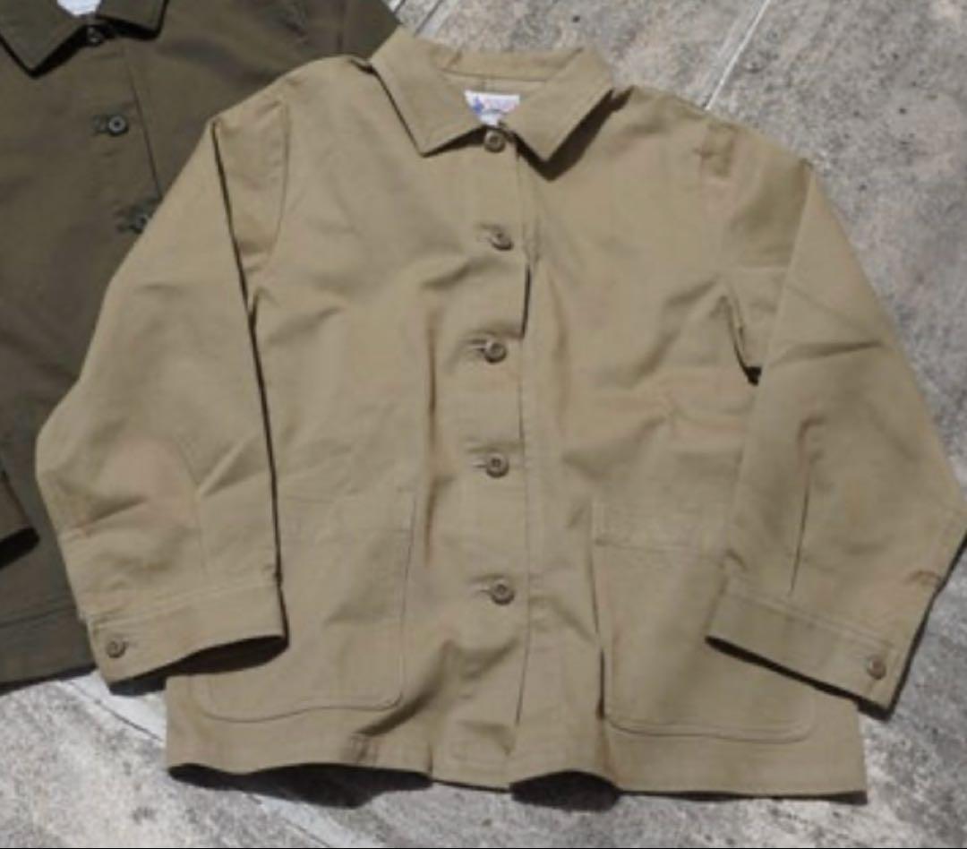 ドゥファミリィ　20/10ピーチ起毛ツイルジャケット　ベージュ