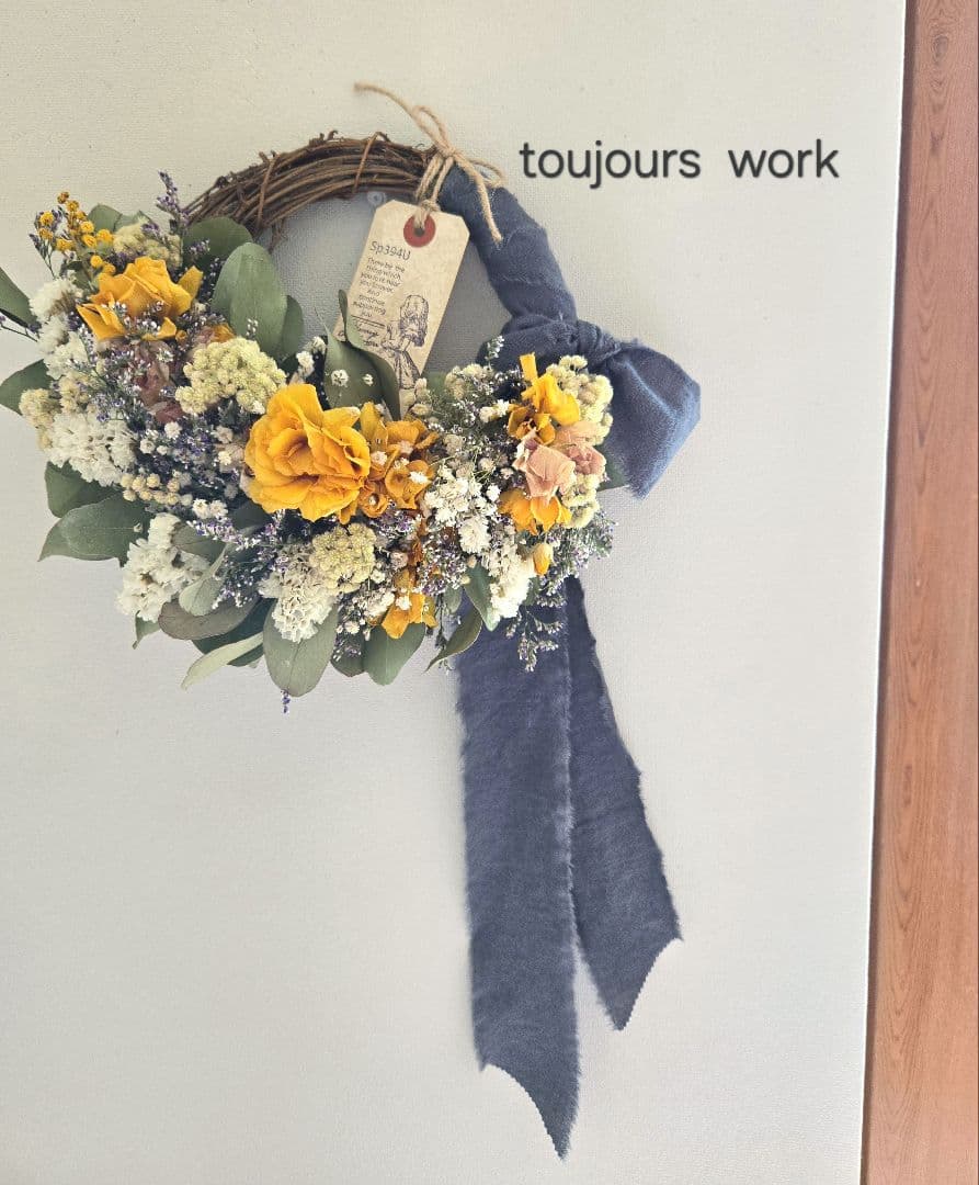 ハーフリース◇ラナンキュラスリース◇ナチュラル