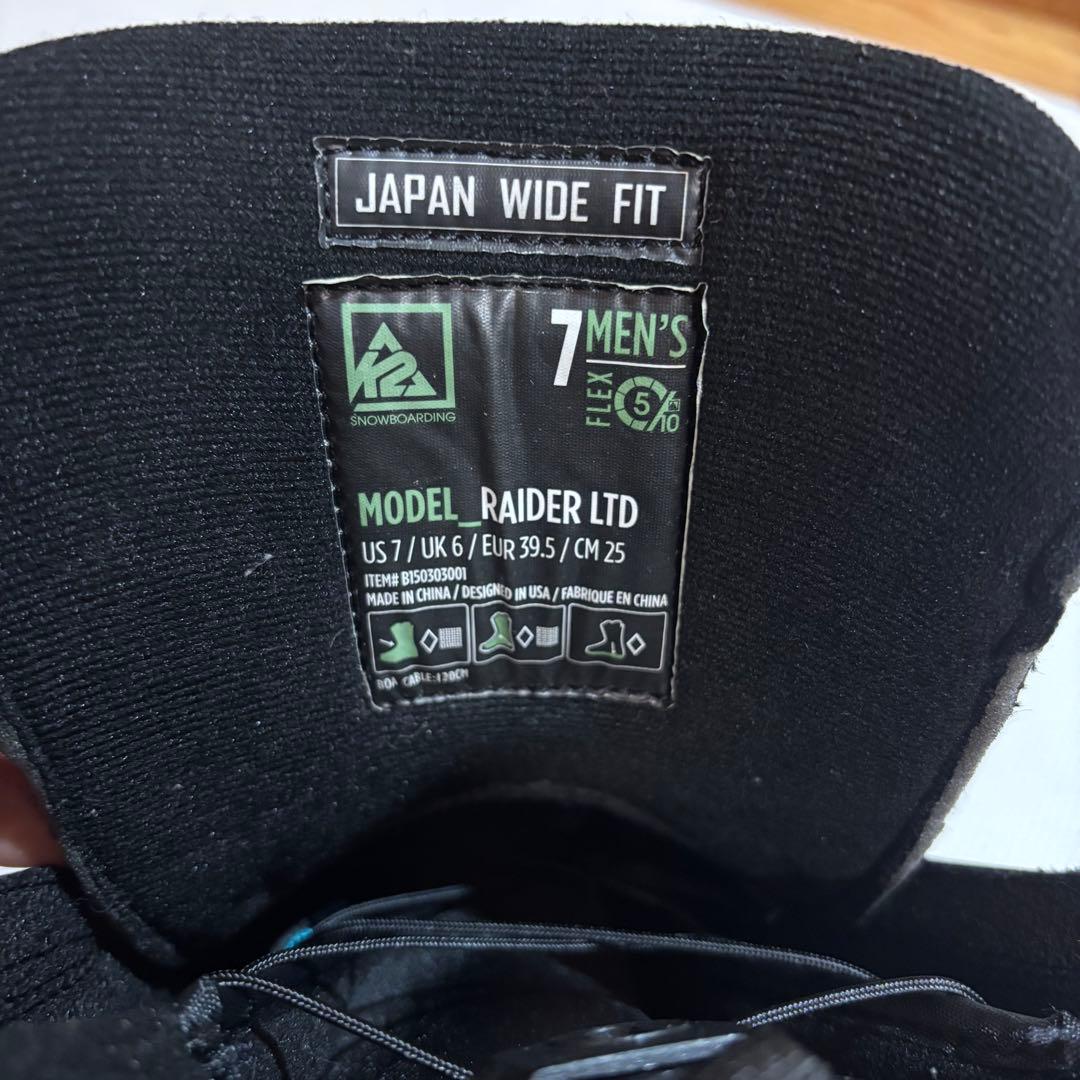【美品】K2 RAIDER LTD スノーボードブーツ 25cm BOA