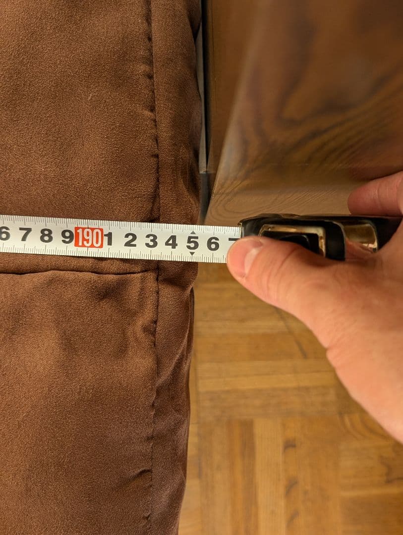 ブラウン ソファベッド ロールクッション付き