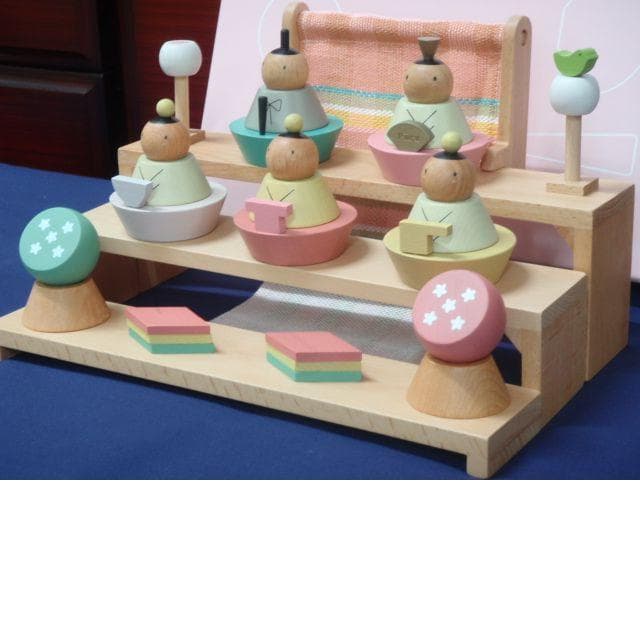 在庫放出！即納！！●新品♪Puca(プーカ)のひな人形 木製 組み木 お雛様●