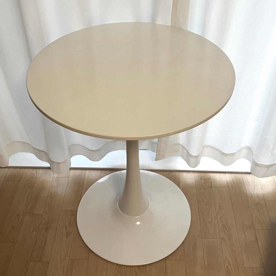 丸テーブル　カフェテーブル　白　ホワイト　韓国　インテリア