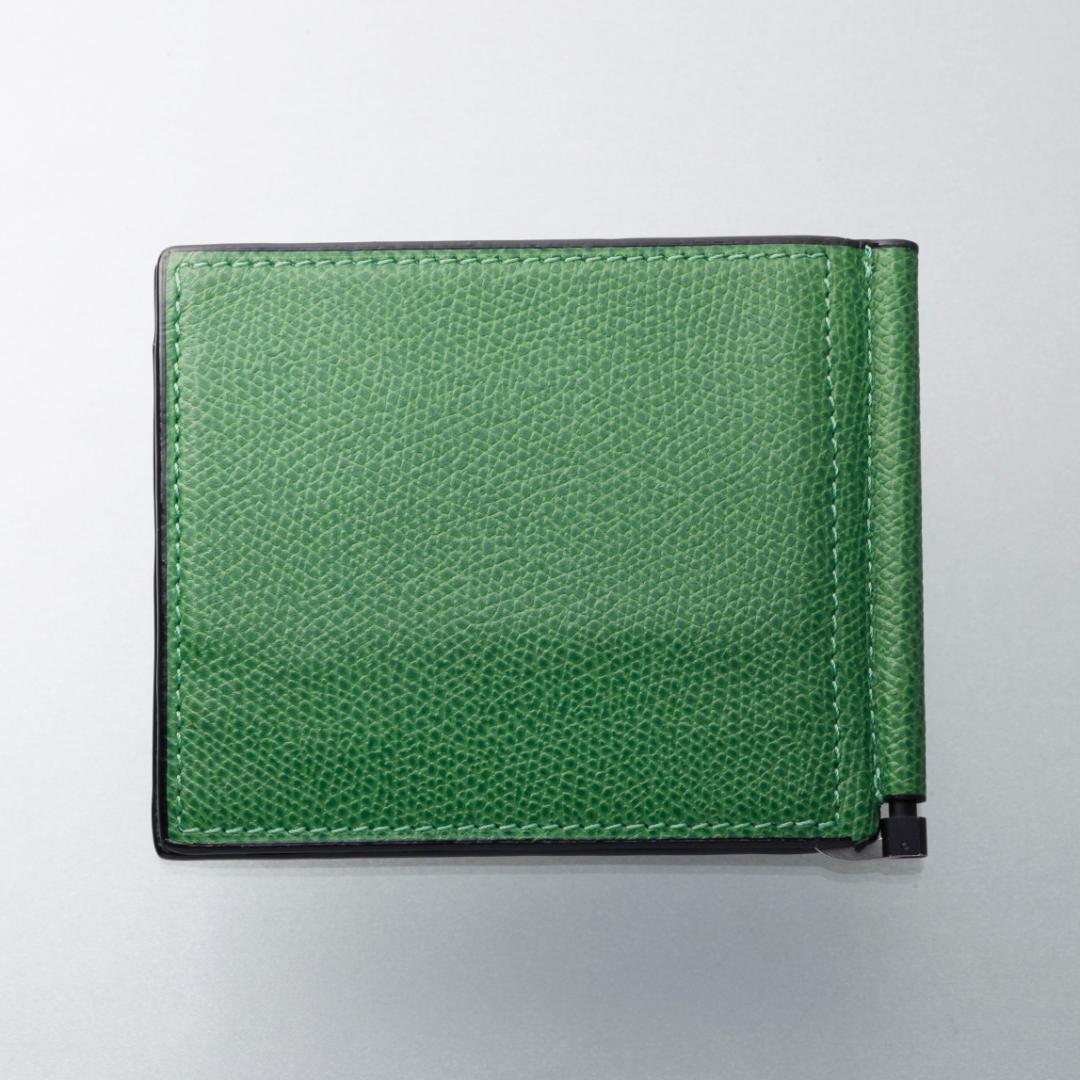 K3972Ｍ 美品 ヴァレクストラ マネークリップ 二つ折り カード 札入れ