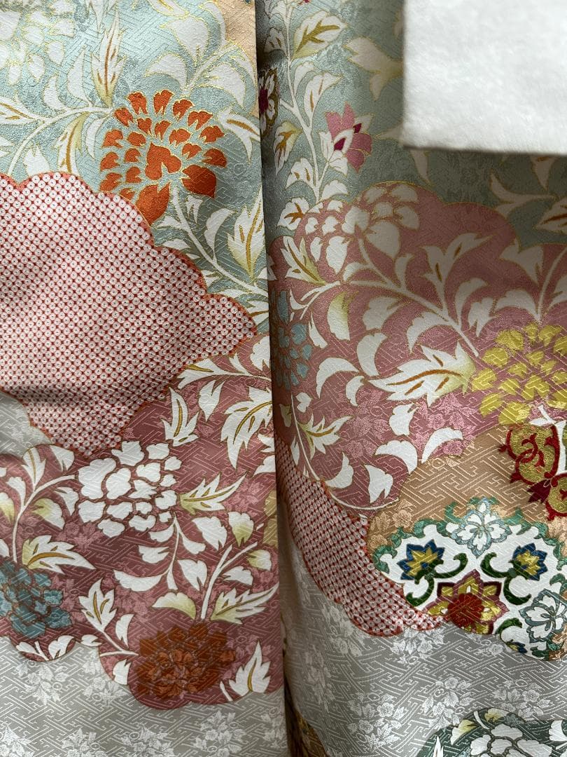 商談中 逸品 白地 染め分け華文 振袖 梅垣織物 フルセット 小田急誂え