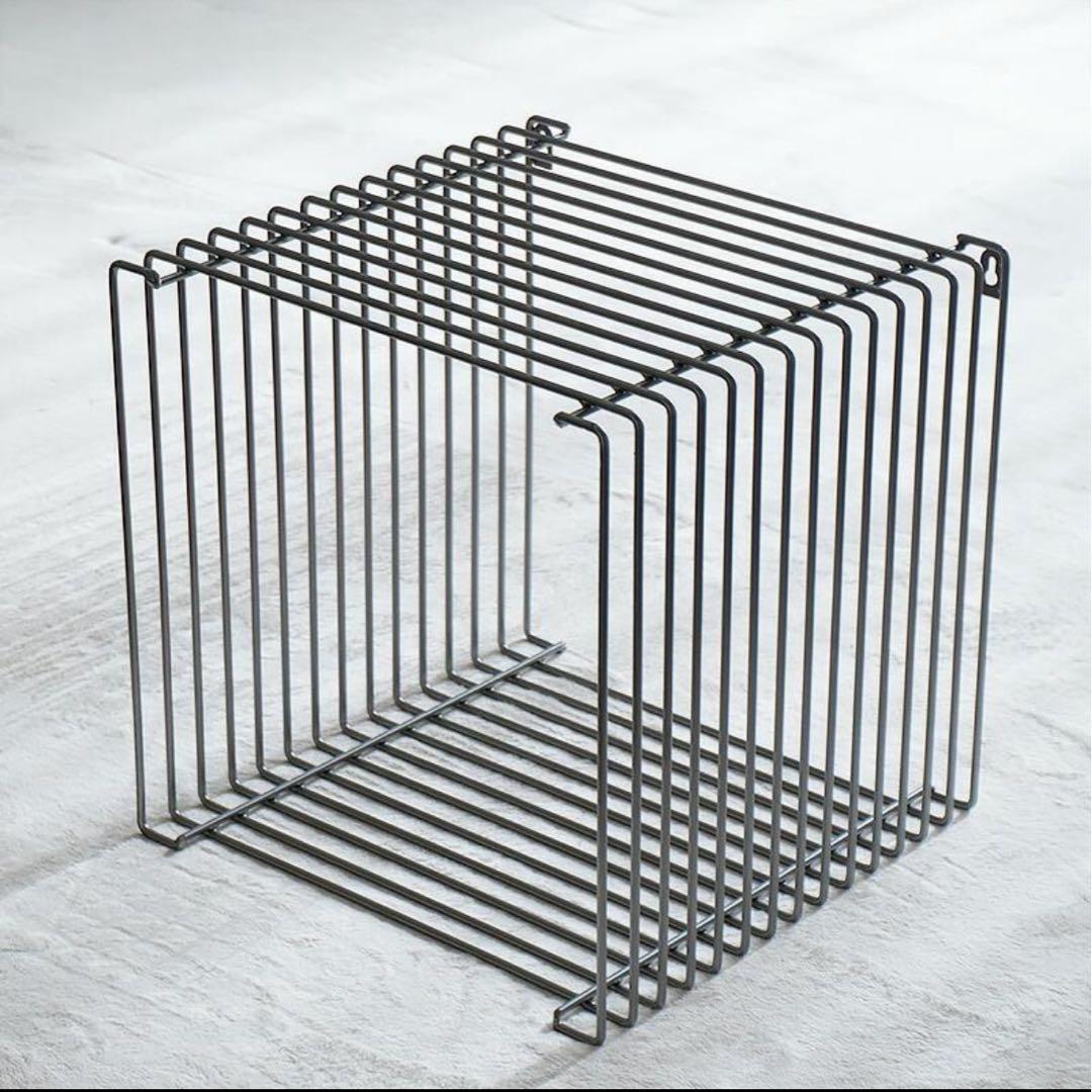 ワイヤー シェルフ 収納 ラック サイドテーブル ディスプレイ シルバー 金属