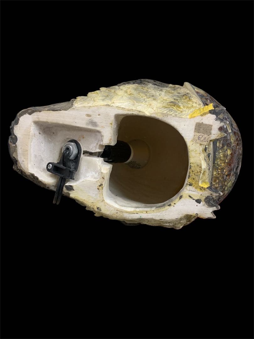 ふくろう型 ステンドグラス風ランプ モザイクランプ