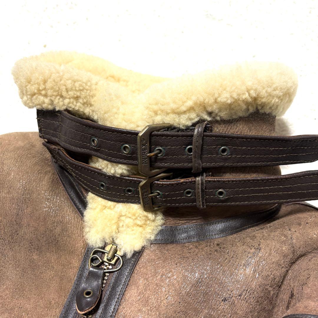 AVIREX B-3 フライトジャケット ムートン 羊革 USA製 38