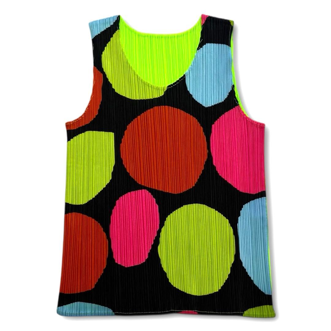 希少★プリーツプリーズ イッセイミヤケ カラフル タンクトップ レディース 3