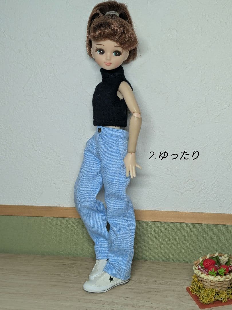 22㌢ドールサイズ服 　選ぶマイコーデ　G580デニム