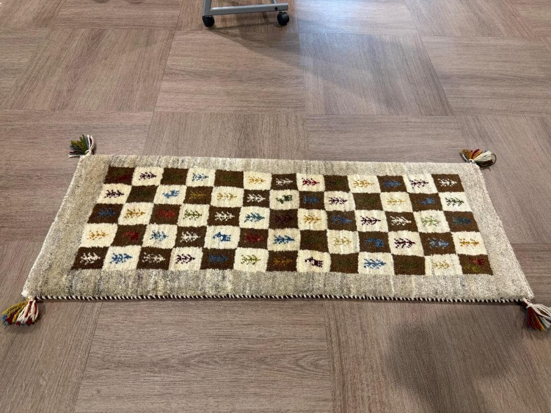 115x43cm ペルシャギャッベ ランナー (ギャベ) ペルシャ絨毯 ギャッベ