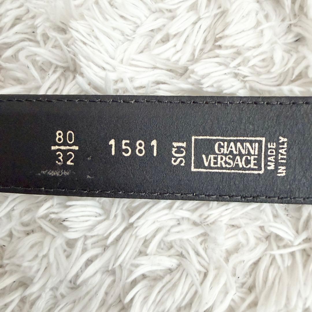 ジャンニヴェルサーチ 3連 メデューサ ベルト ブラック シルバー