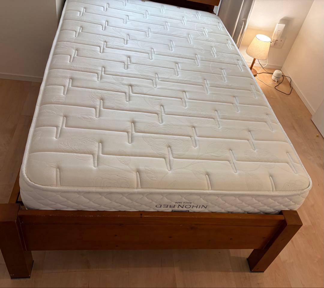 日本ベッド　セミダブル　マットレス　シルキーポケットレギュラー（ウール入）