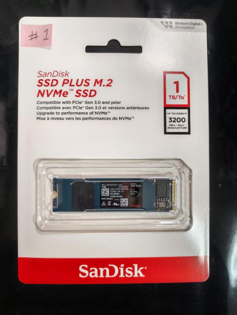 内蔵型SSD Sandisk M.2 SSD 1TB 3200MB/s