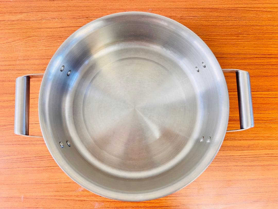 業務用 アルミ両手鍋 36cm 浅型 蓋付き