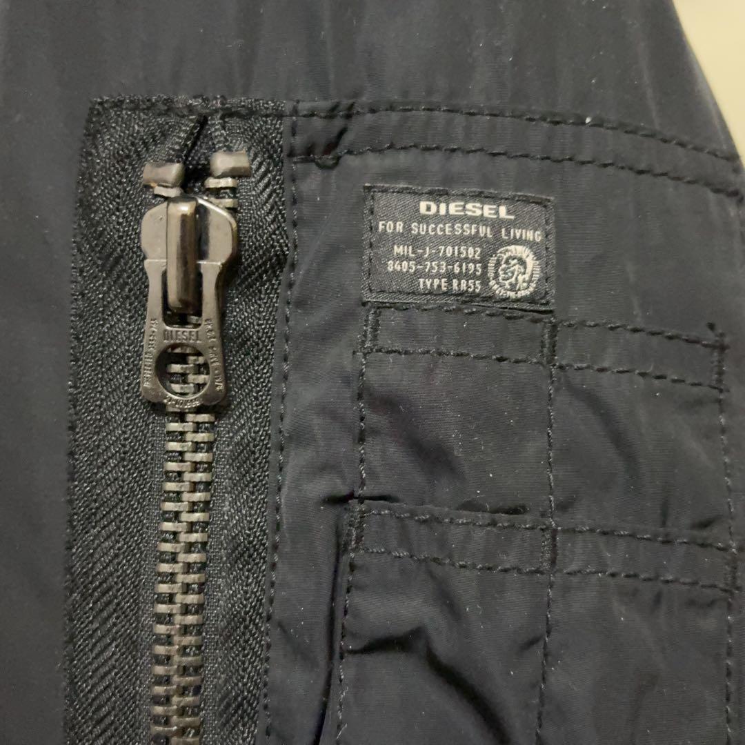 未使用級 DIESEL フライトジャケットN-2B ブラック Mサイズ
