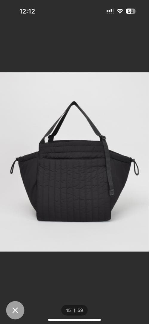 SOLPRESA キルティング マザーズバッグ Mサイズ ブラック