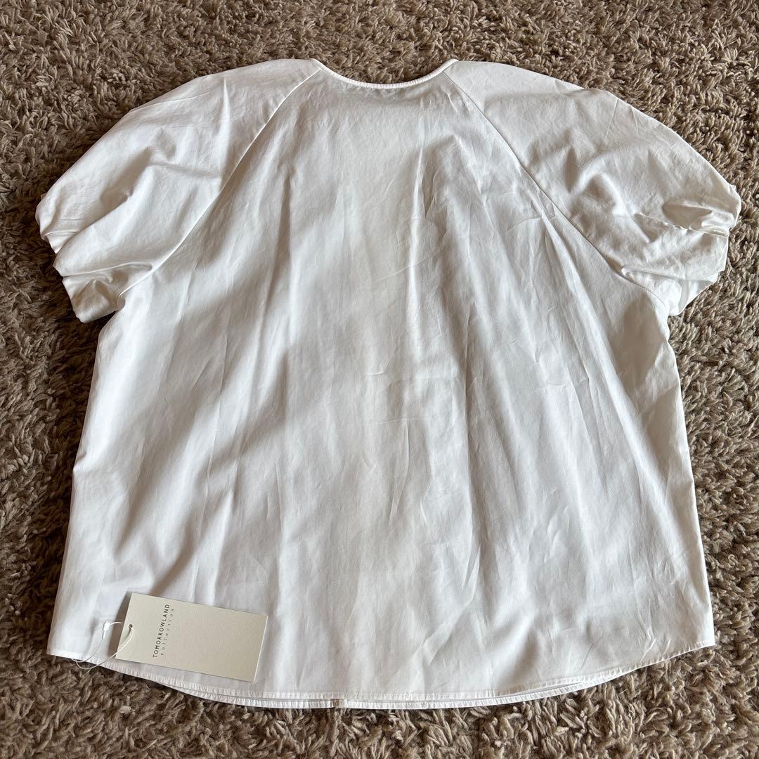 新品 トゥモローランドコレクション 半袖白ブラウス 36