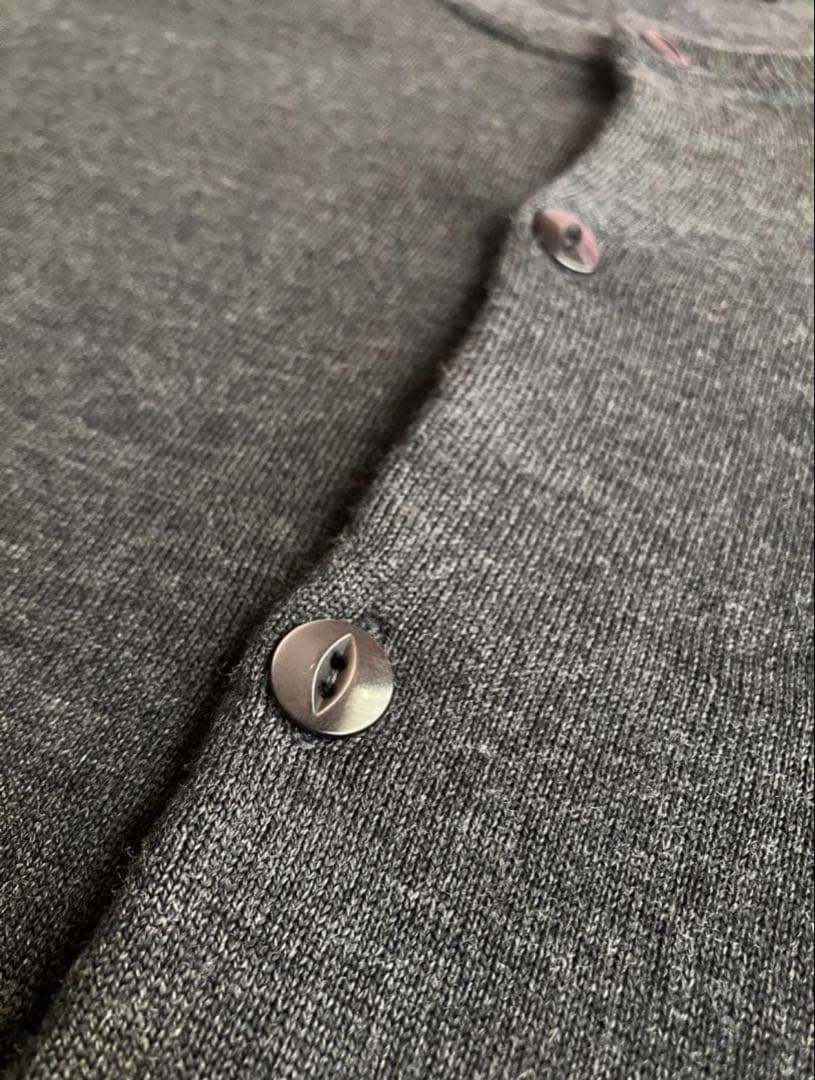 ア*ー様 JOHN SMEDLEY ウール クルーネック 24G カーディガン