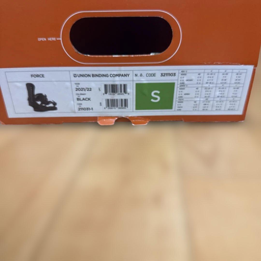 union binding force 黒　21-22 sサイズ