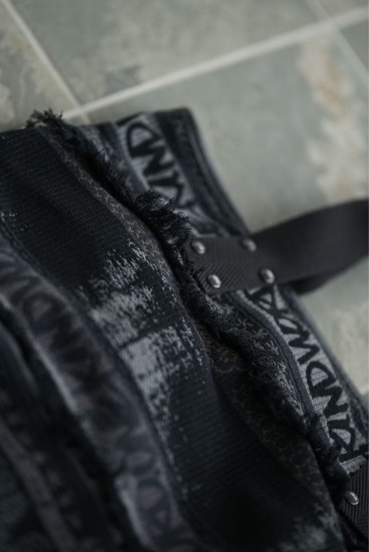 23ss sacai × haze レザー切り替え ジャガード トートバッグ