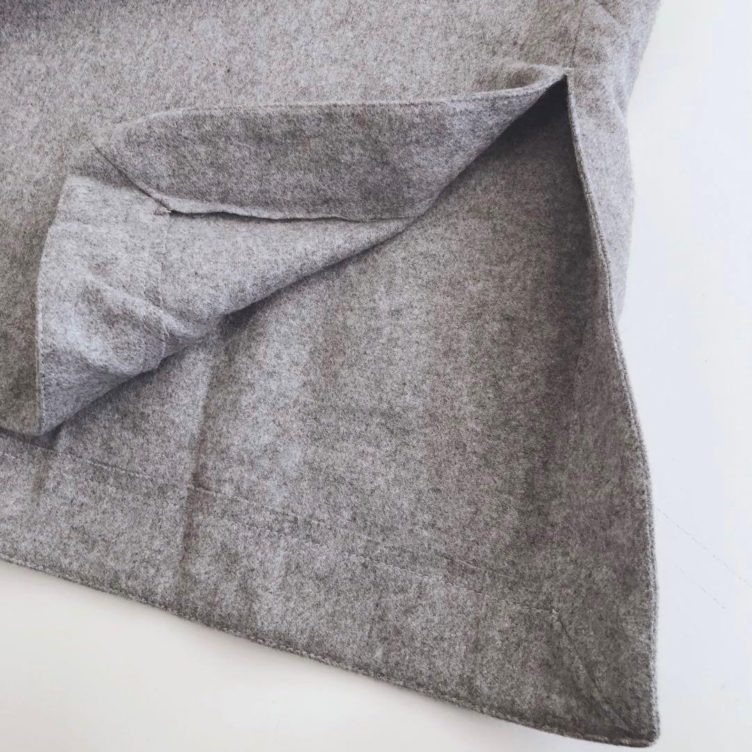 美品　ルグラジック ウールフランネル スキッパー ワンピース