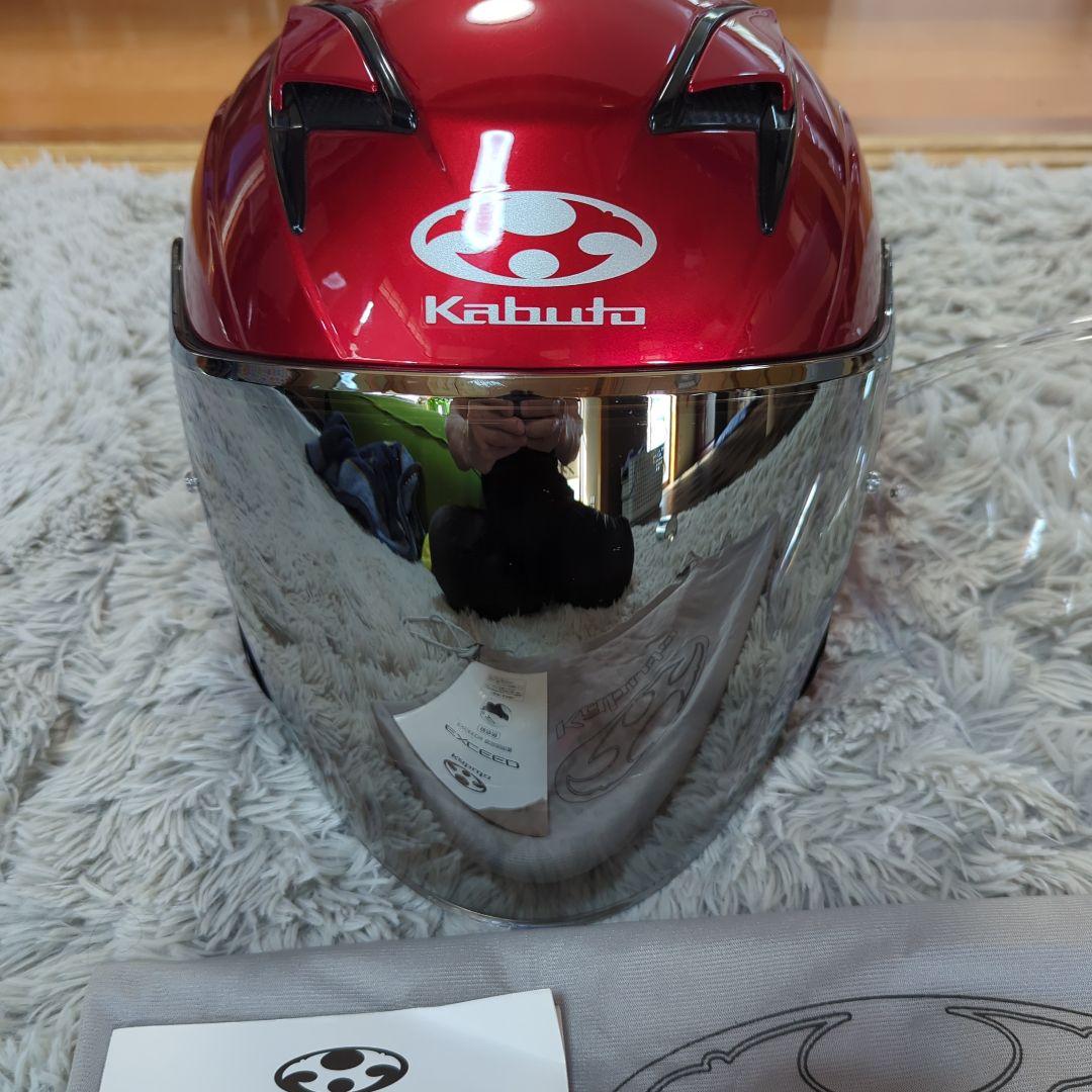 【美品】OGK Kabuto EXCEED ヘルメット M 純正ミラーシールド付
