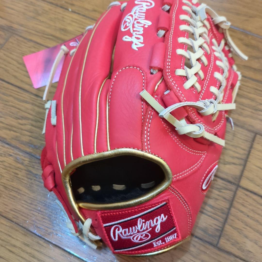 Rawlings 軟式グローブ レッド　一般用軟式野球　新品タグ付き
