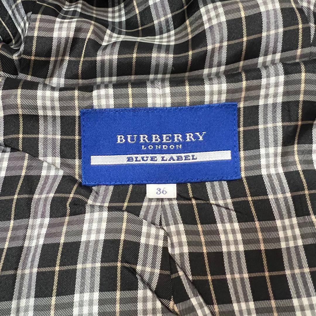 SOUMA様バーバリーブルーレーベル ダッフルコート チェック ロゴボタン